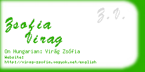 zsofia virag business card